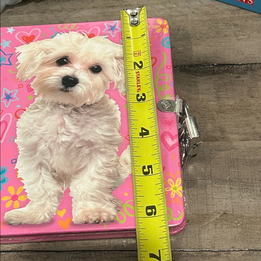 Puppy Love Diary/Journal Book For Kids With Lock And Keys Hardcover Bichon Cover - Picture 5 of 6